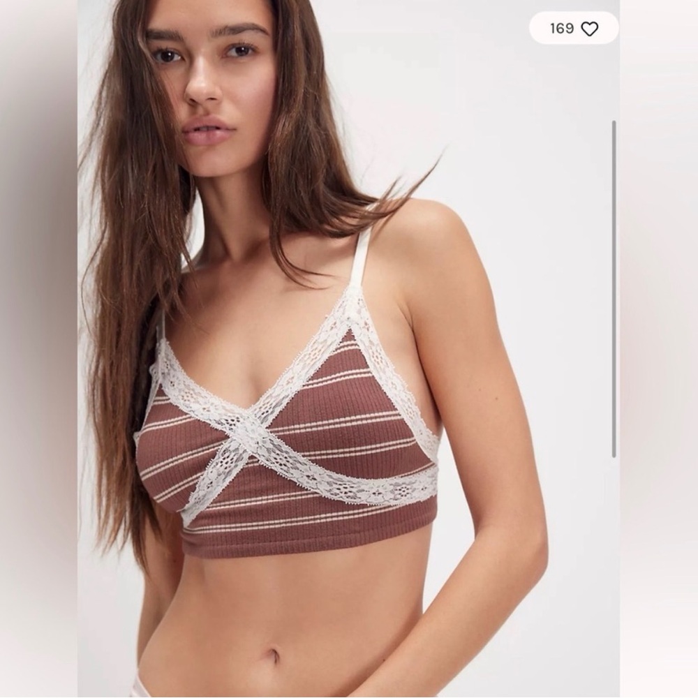 🤎NWT🤎Free People Intimately Gigi Seamless Bralette in Umber Earth Combo